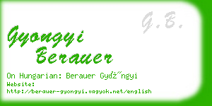 gyongyi berauer business card